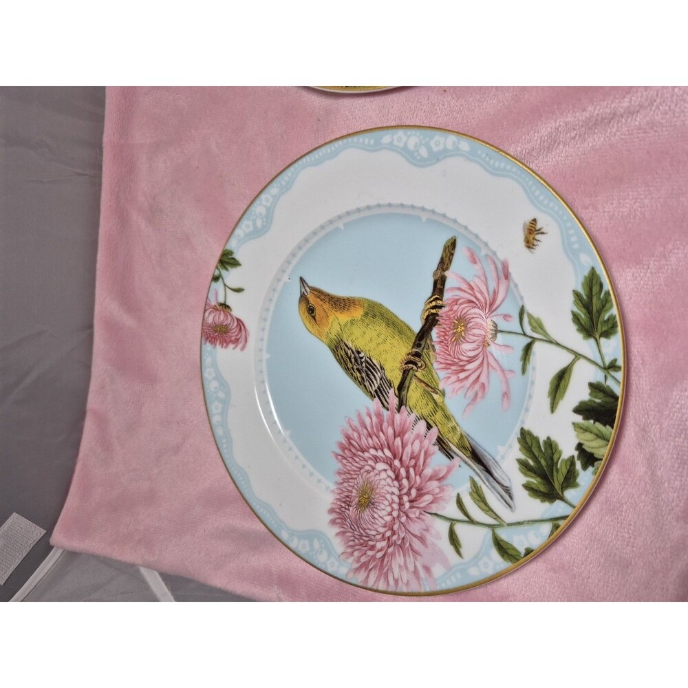 💥 NWT WILLIAMS-SONOMA Spring Garden Salad Plates bird Butterfly Set of 2 C - Picture 2 of 6